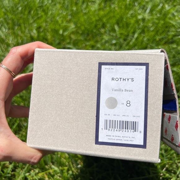 Brand New Rothy’s Almond Demi Slide in Vanilla Bean Size 8 - Picture 2 of 6